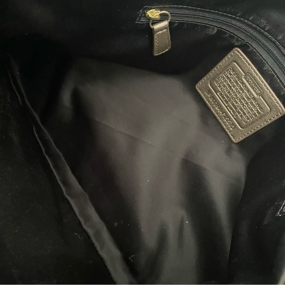 Coach Ashley Bronze Metallic Taupe Leather Tote Shoulder Bag - Picture 3 of 7